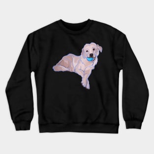 Great Pyrenees Cute Puppy with Chew Toy Crewneck Sweatshirt